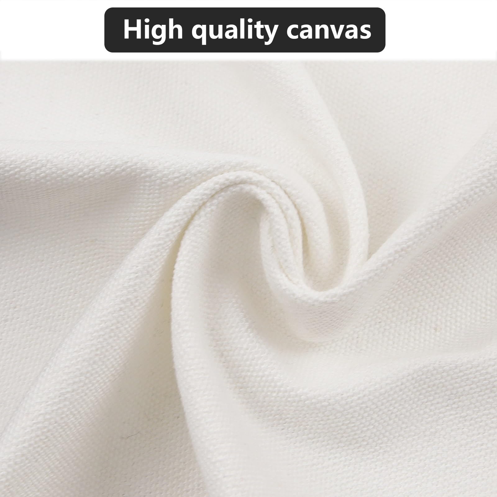 OKBA blank canvas tote close-up shows durable polyester material.