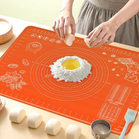 OKeanu silicone baking mat rolling dough for even thickness and easy release