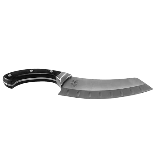 Oklahoma Joe's 7.5-inch blade ready for slicing large roasts.