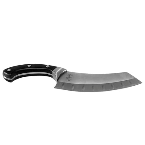 Oklahoma Joe's 7.5-inch blade ready for slicing large roasts.