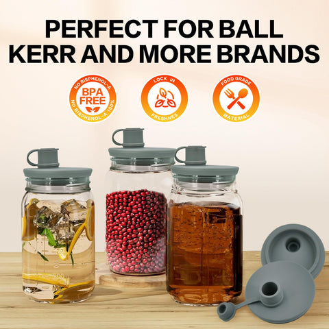 OKLGO dishwasher-safe lid fits wide-mouth jars for quick cleanup