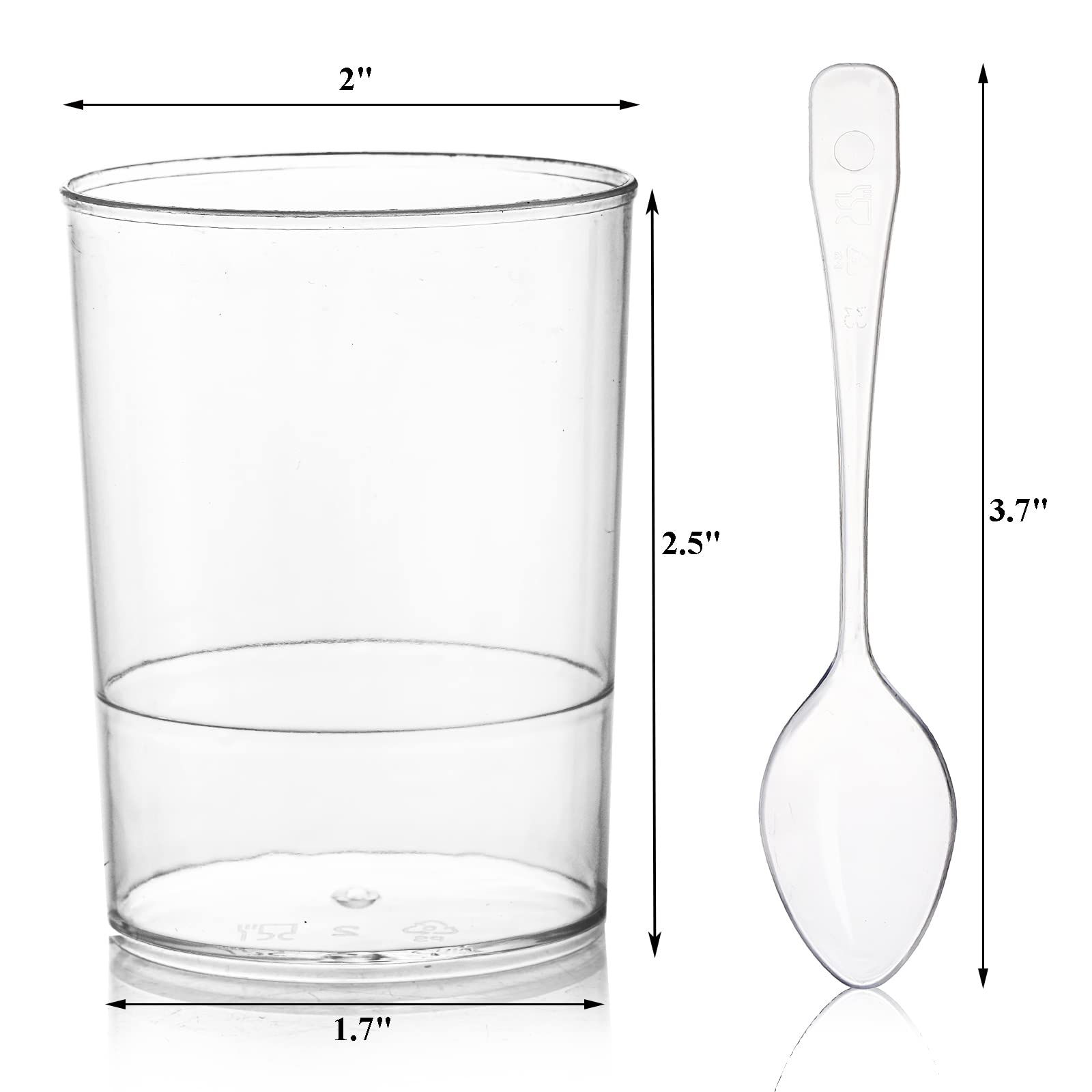 Okllen 3 oz clear round dessert cups ideal for parfaits and mousses