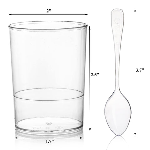 Okllen 3 oz clear round dessert cups ideal for parfaits and mousses