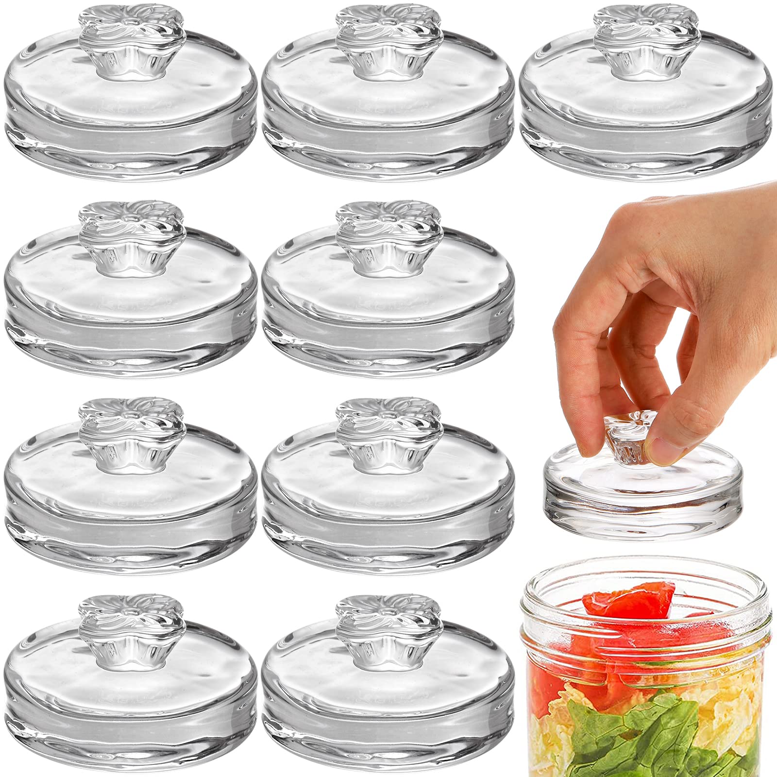 Okllen fermentation weights with flat bottom stabilize vegetables under brine for even fermentation