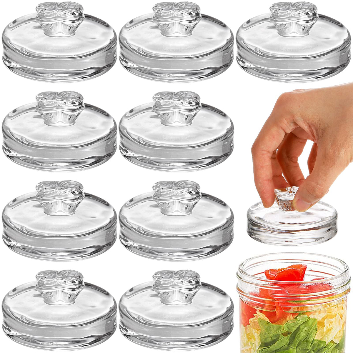 Okllen fermentation weights with flat bottom stabilize vegetables under brine for even fermentation