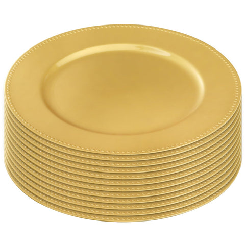Okllen catering event charger plate protects tabletops while adding festive shine.