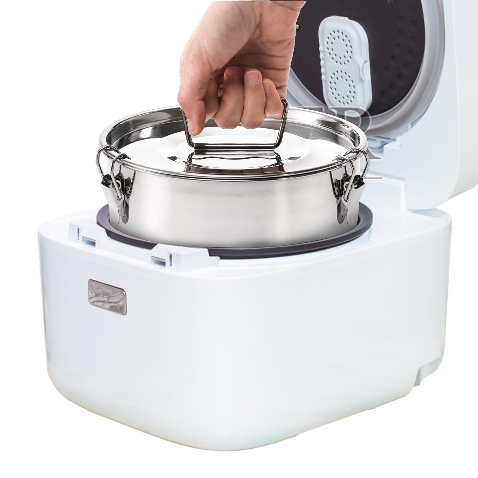 Okllen flan mold three 120-degree locks show secure lid design.
