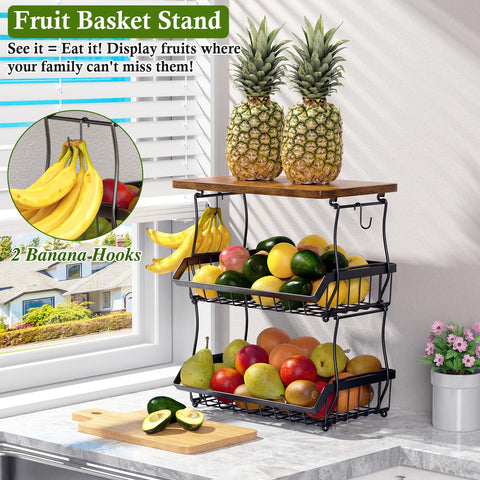 OKZEST banana hangers keep bananas organized and bruise-free