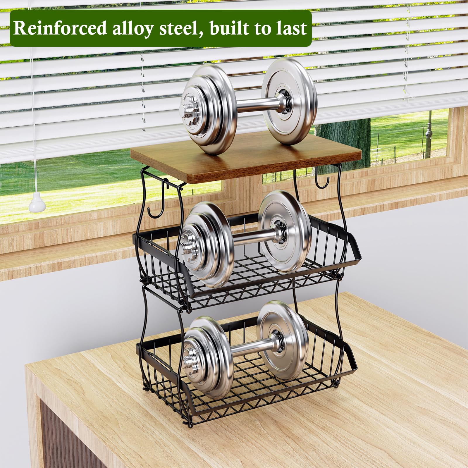 OKZEST durable alloy steel frame supports heavy produce