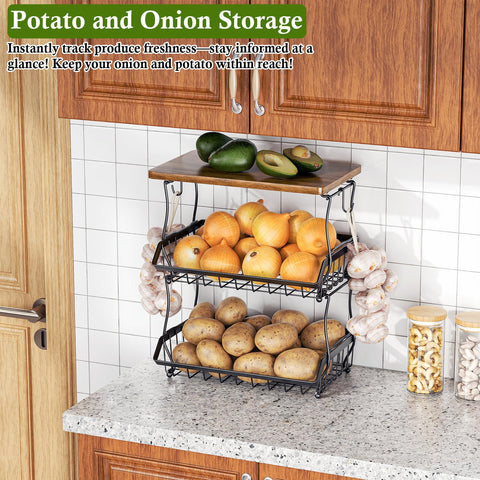 OKZEST onion and potato keeper, high capacity and organized