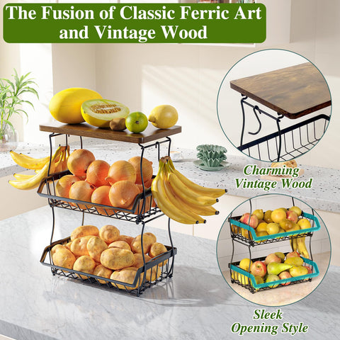 OKZEST wood top with ferric frame adds rustic-industrial appeal