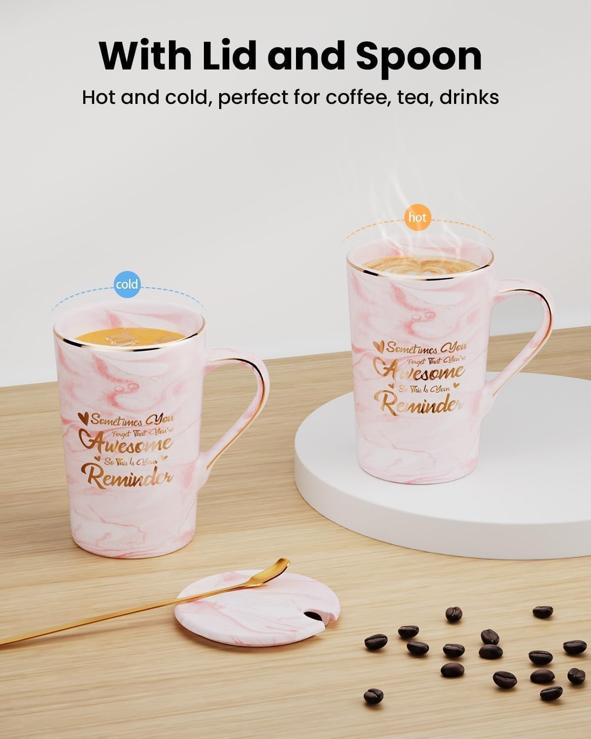 OLANRUN mug has a non-slip base to prevent spills during busy mornings