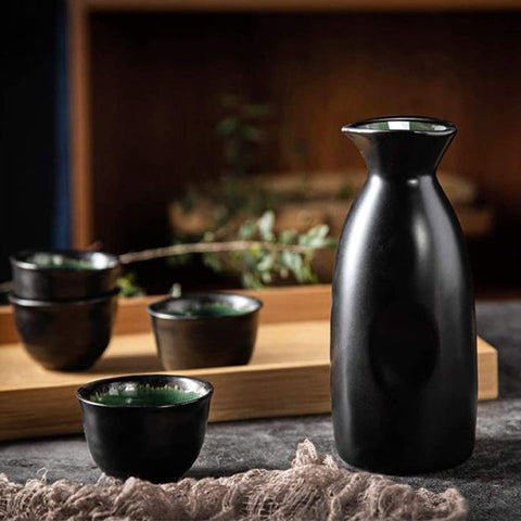 Old Craftsmen Sake Set Dishwasher safe easy care maintenance.