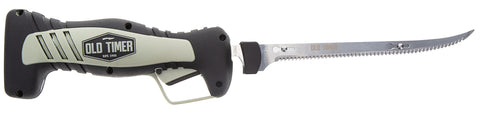 Old Timer knife battery indicator helps track charge for uninterrupted filleting sessions.