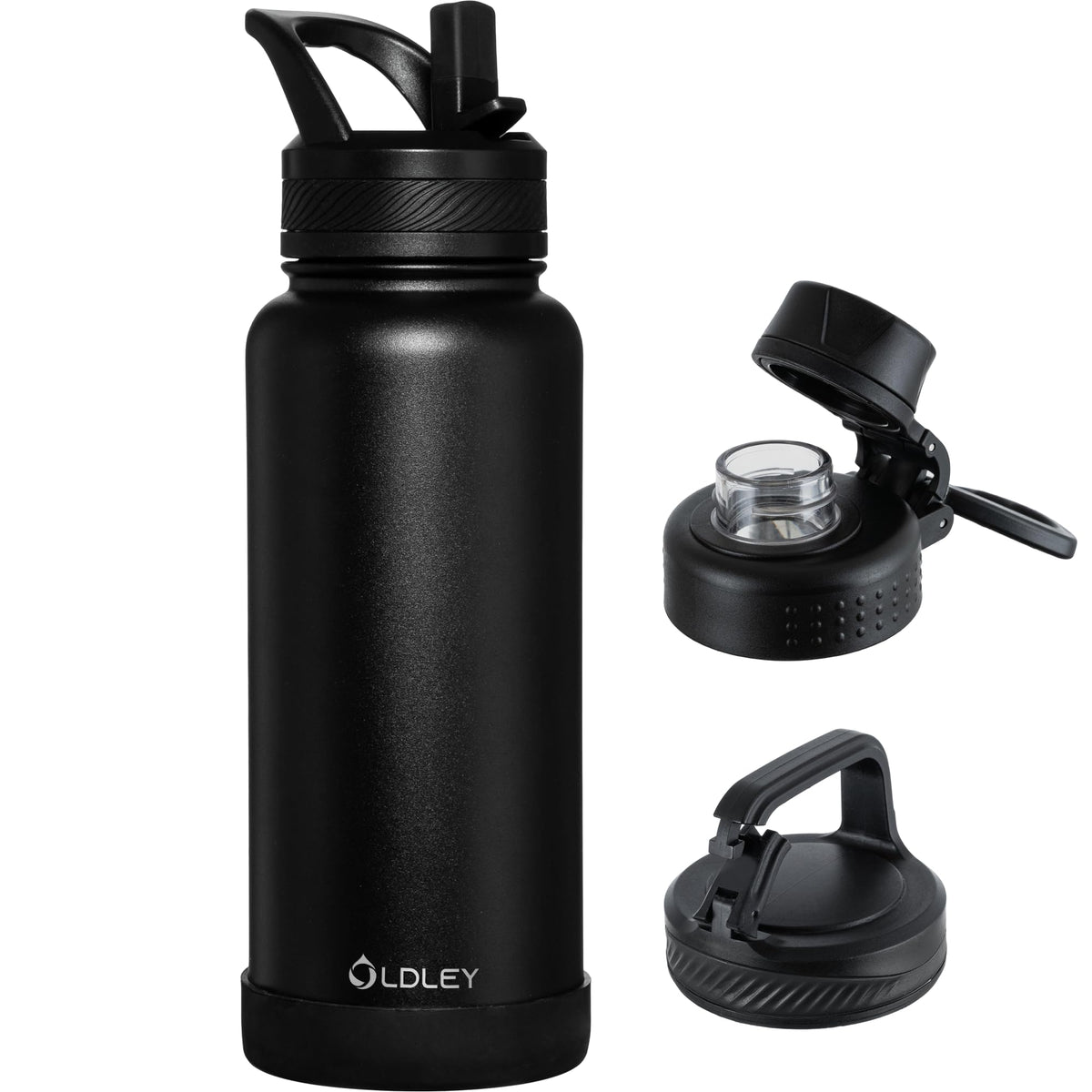 OLDLEY 32oz insulated bottle with straw lid for convenient hydration during workouts