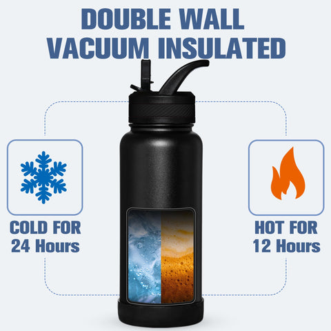 OLDLEY 32oz wide-mouth bottle for easy ice filling and cleaning