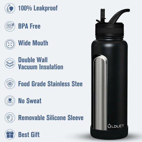 Oldley bottle with handle lid enables easy carrying on camping trips.