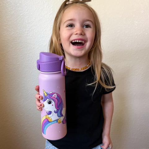 OLDLEY kids bottle straw lid for easy on-the-go sipping