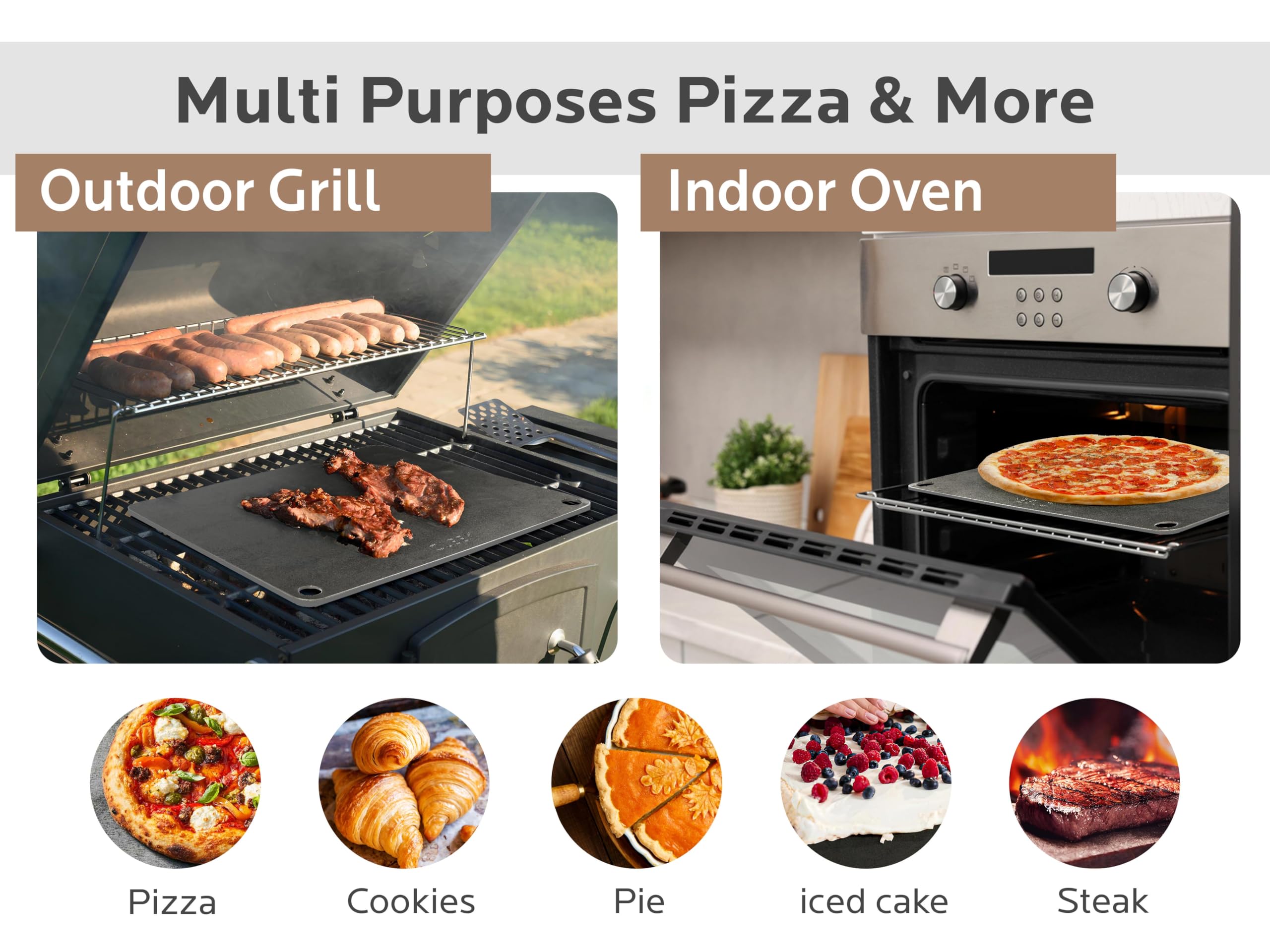 OLEEK baking steel suitable for bread, pastries, and light searing tasks.