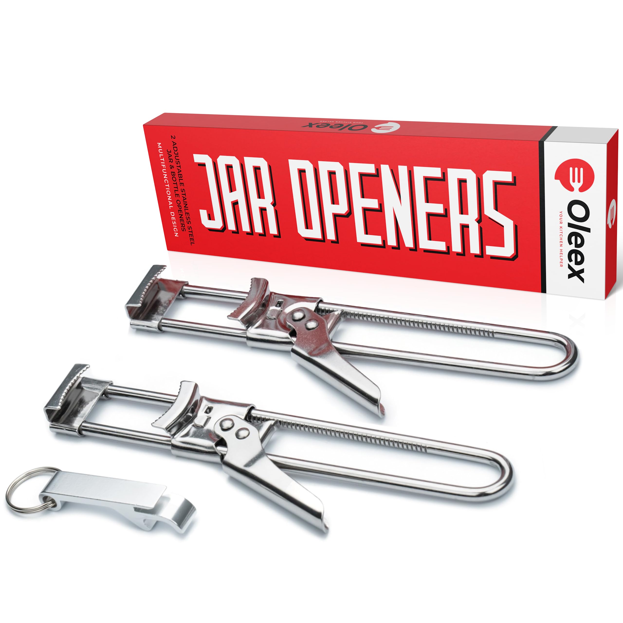 Oleex jar opener tight lid 2-pack helps seniors grip stubborn lids easily