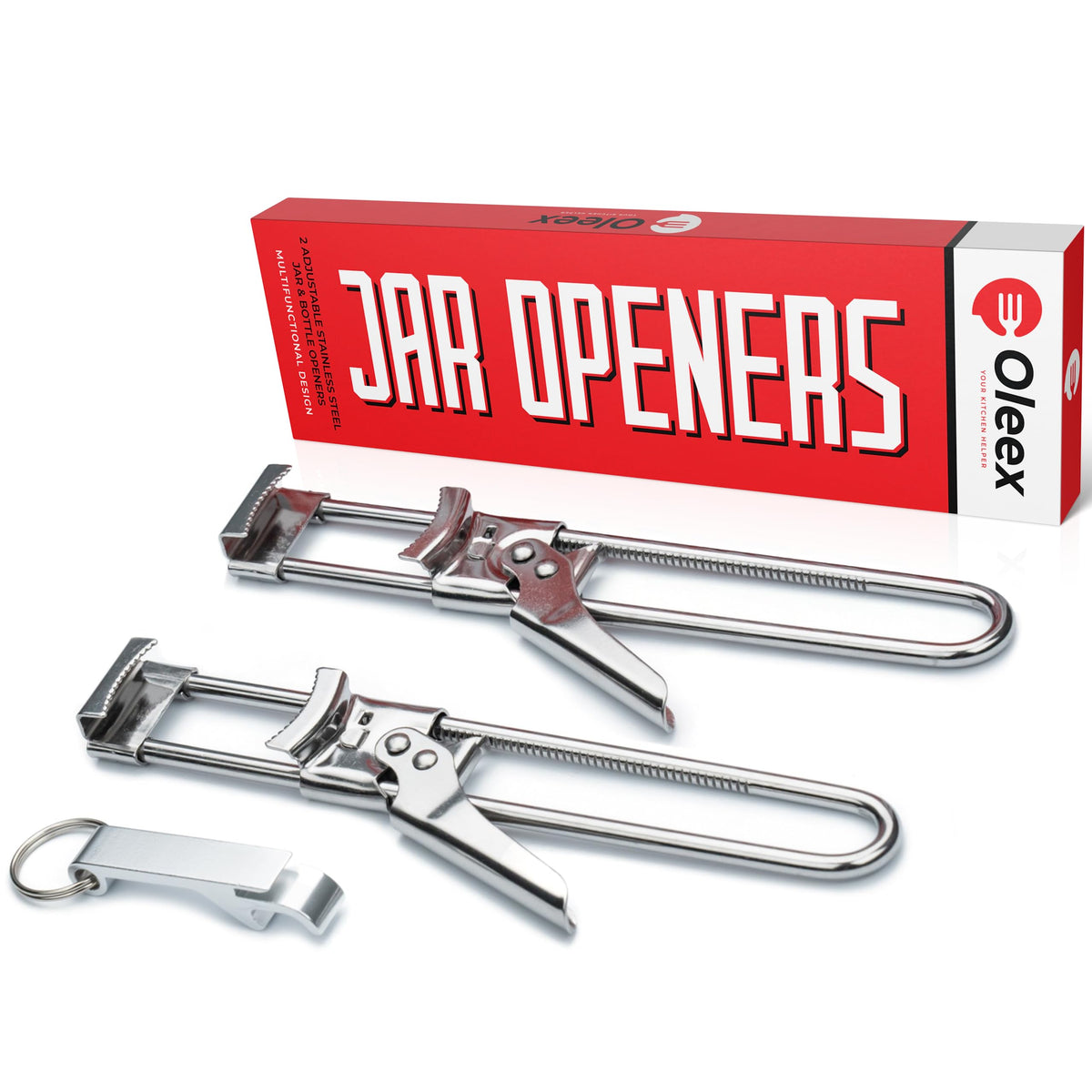Oleex jar opener tight lid 2-pack helps seniors grip stubborn lids easily