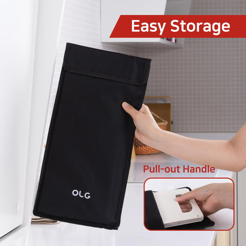 OLG Stove Guard foldable joints enable simple stove-top setup.