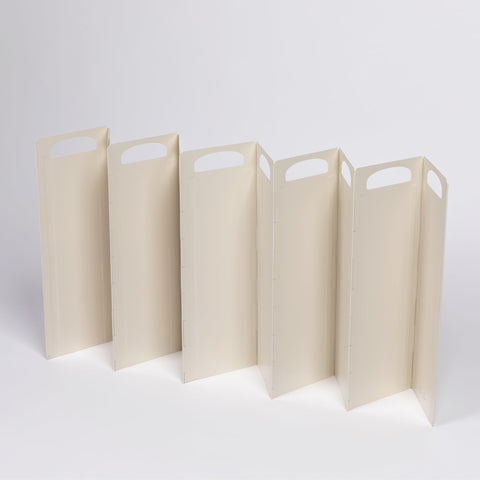 OLG Stove Guard ivory finish adds stylish kitchen protection.