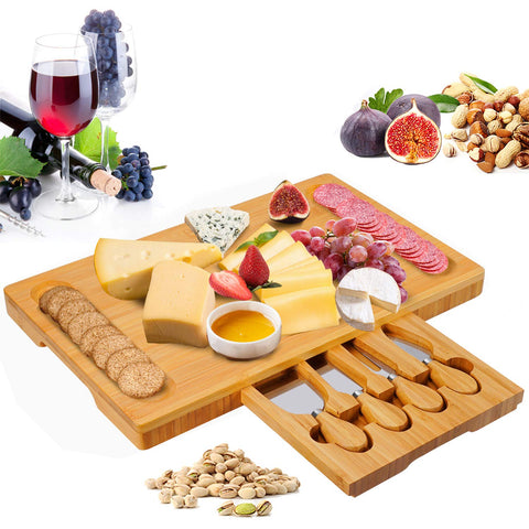 Olebes bamboo cheese board has a smooth finish, ideal for easy serving