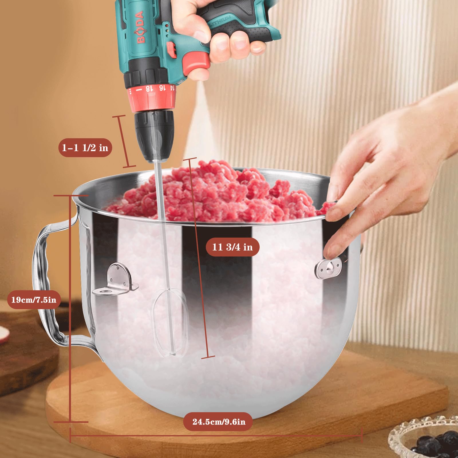 OLIGAI potato masher attachment for smooth, lump-free mashes.
