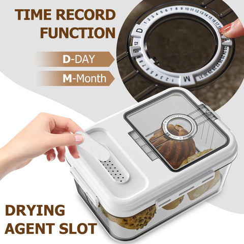 Olimingse bread box seal system with silicone seals and magnets