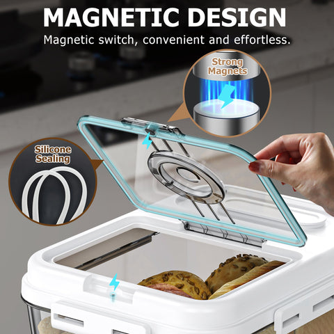 Olimingse bread box time dial for tracking storage dates
