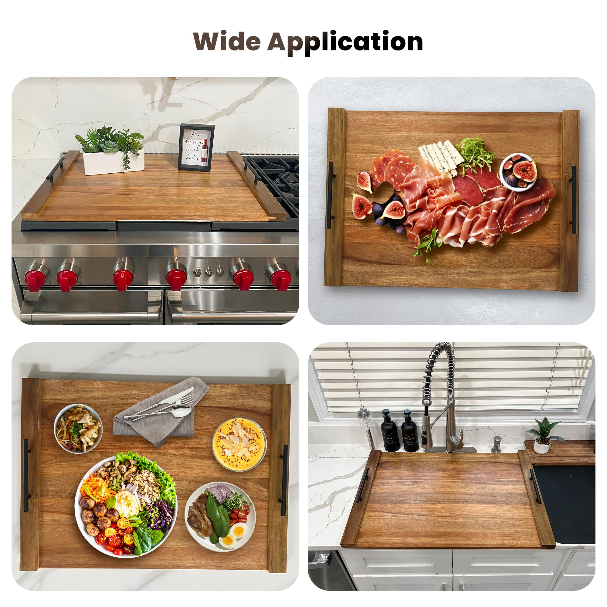 Olive Everything stovetop fit on stove image shows compatibility with most ranges.