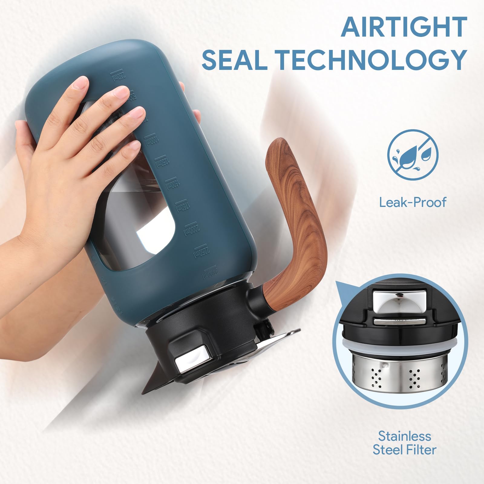 Olivego 2.5-liter capacity pitcher ideal for gatherings and daily use.