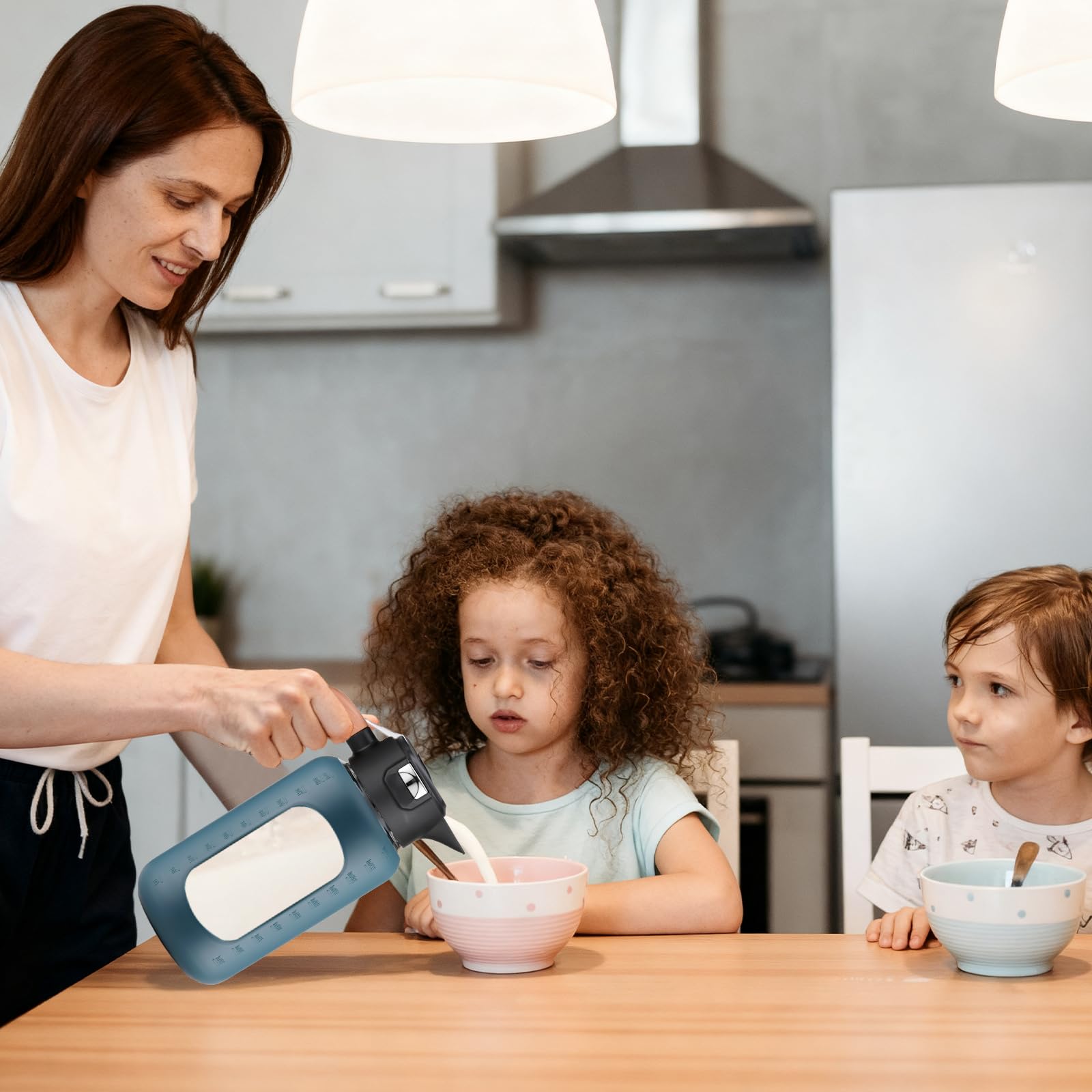 Olivego reusable glass pitcher elevates beverage presentation on any table.