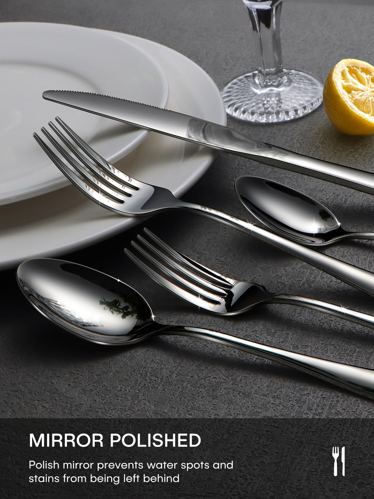 Ollex black flatware dessert spoon designed for comfortable grip and precise scoops.