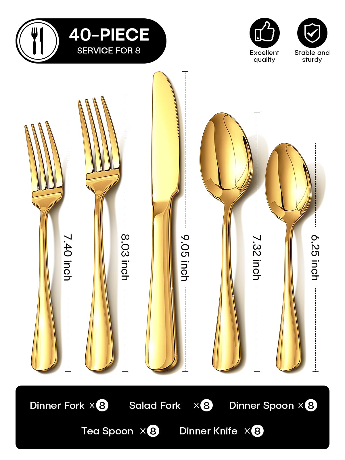 Ollex dinner spoon with mirror finish for refined table setting