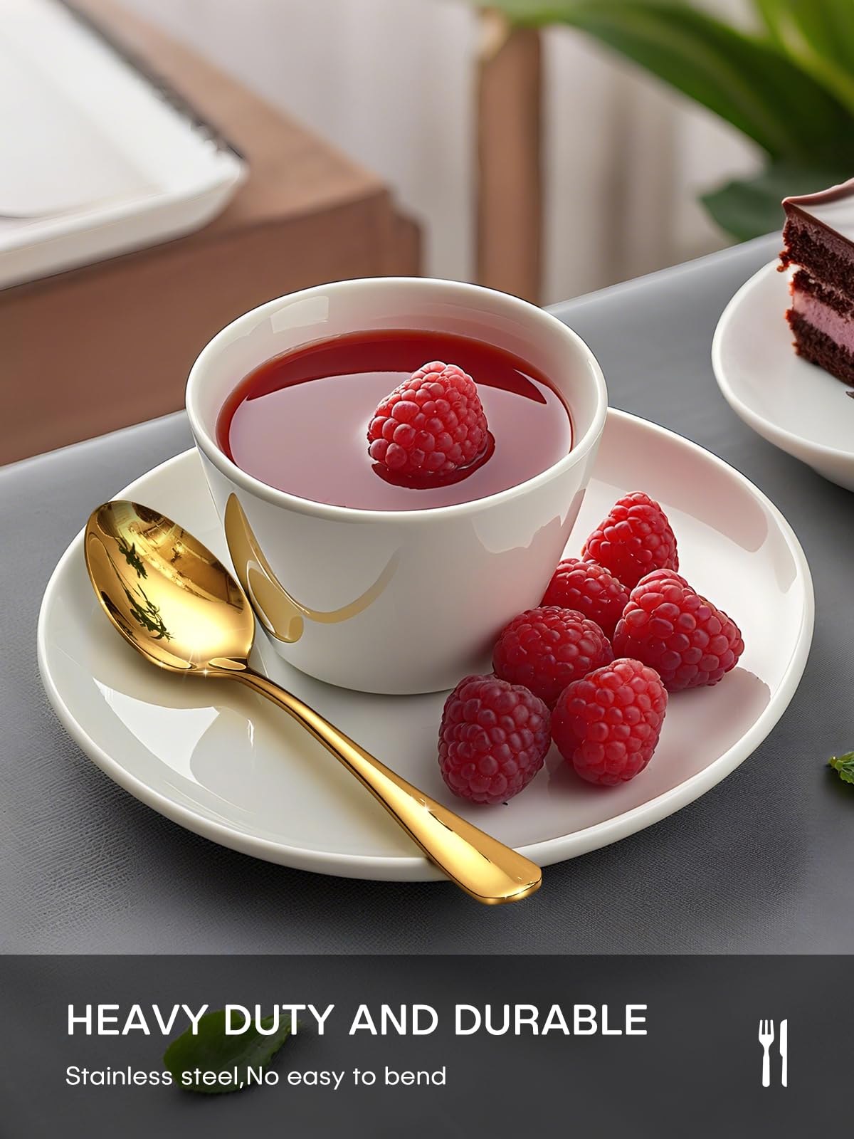 Ollex salad forks complement main courses with versatile dining utility.