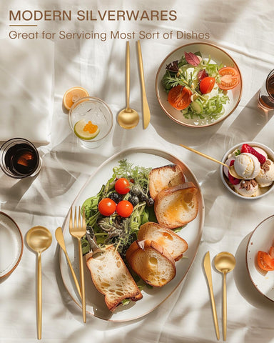 Ollex modern matte gold design enhances table decor