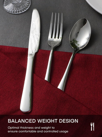 Ollex closeup of mirror-polished finish on stainless steel cutlery