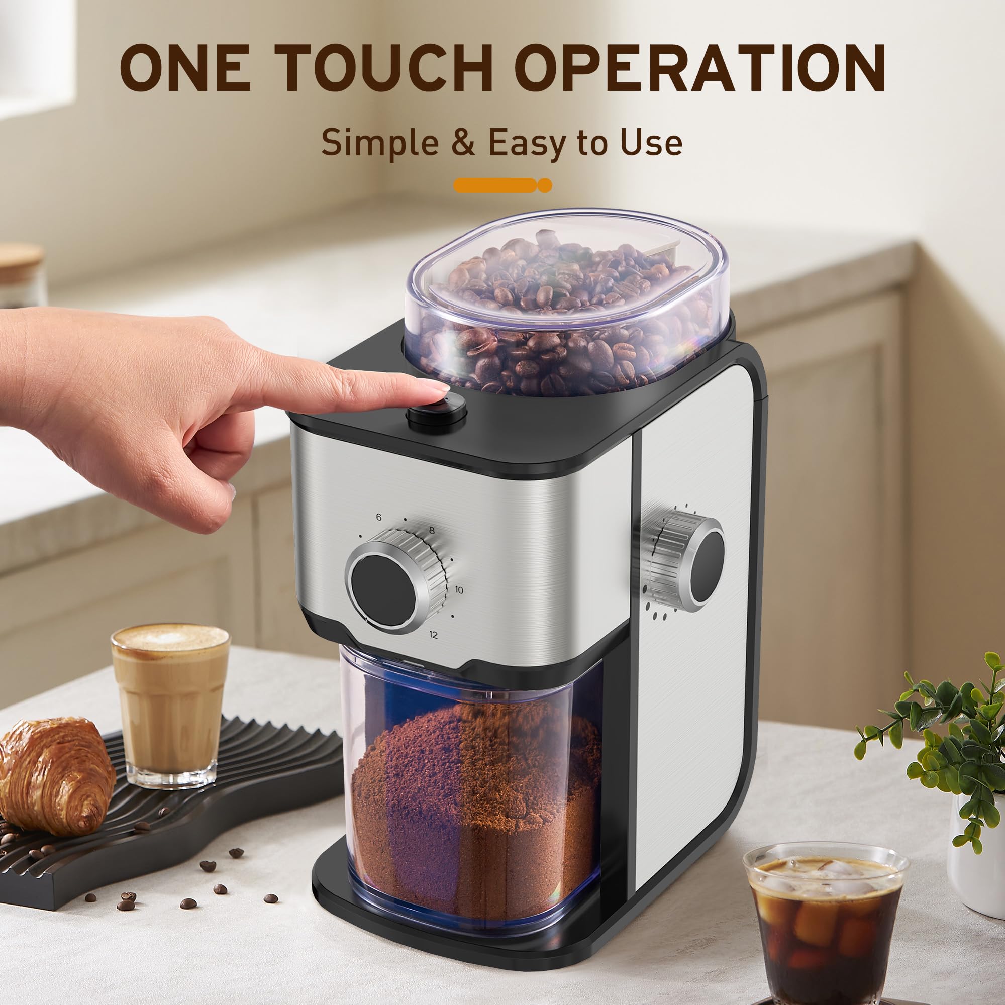 Ollygrin easy-clean brush aids quick maintenance after grinding sessions.