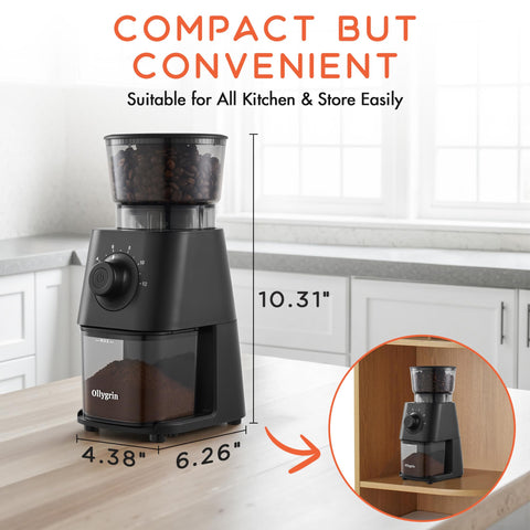 Ollygrin compact design fits neatly on a countertop for everyday use.