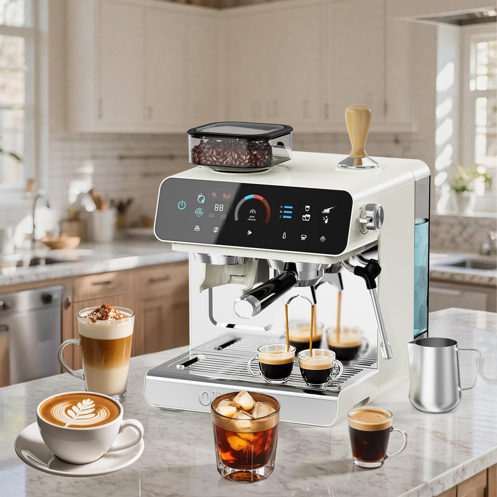 Ollygrin espresso machine PID control maintains stable brew temperatures