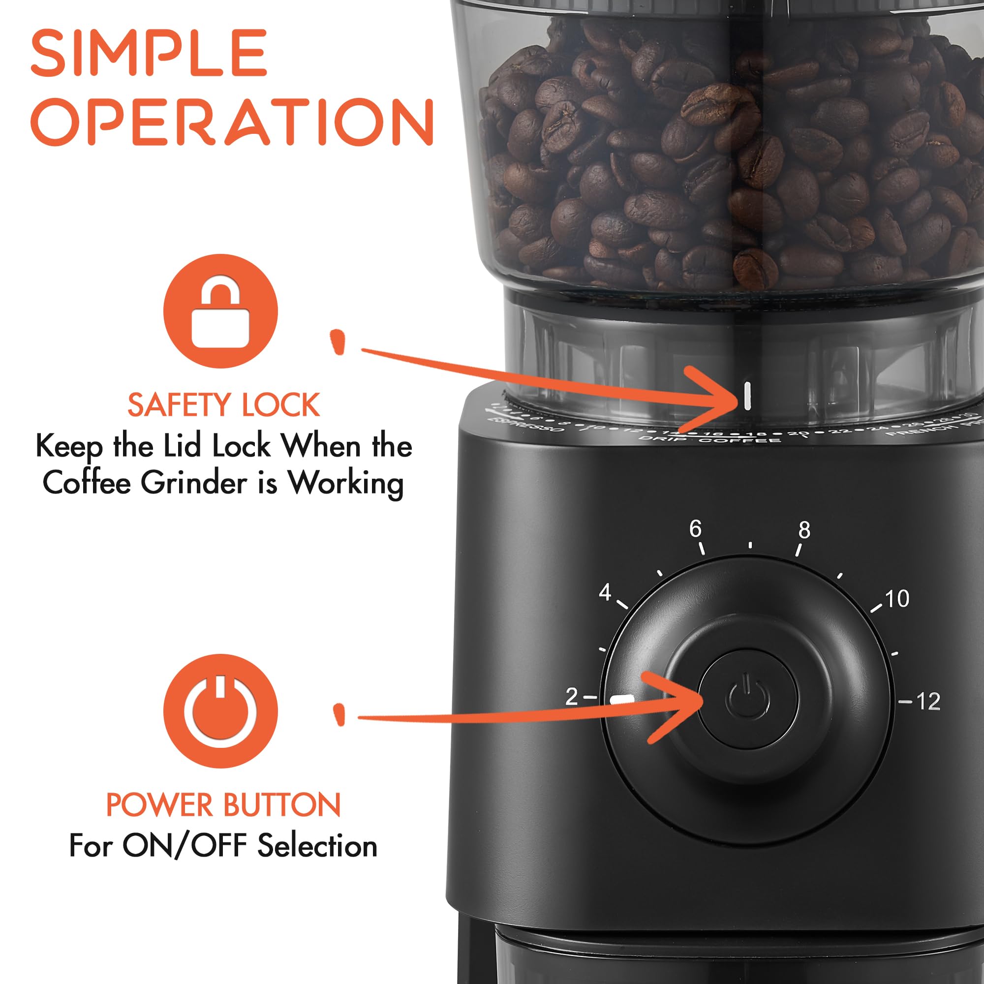 Ollygrin removable ground coffee container for simple transfer after brewing.