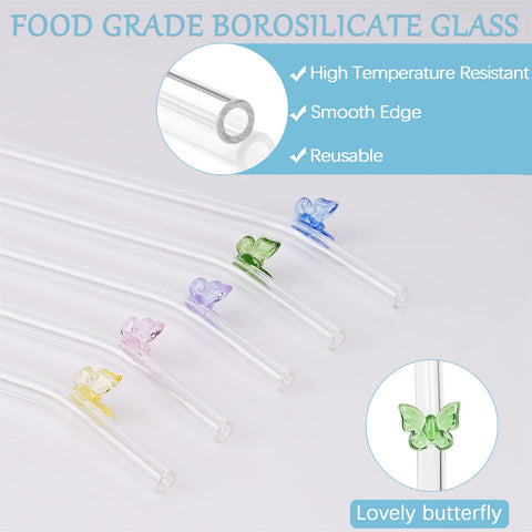 Olpchee clear glass straw showing inside for easy cleaning and reuse.