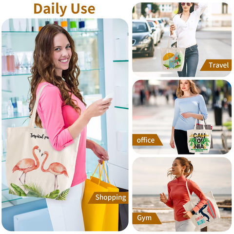 OLSUNOR heavy-duty canvas material offers durable, reusable shopping solution.