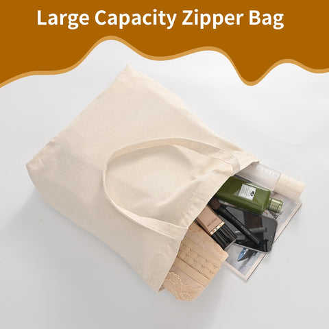 OLSUNOR zippered-top tote showcases secure closure for valuables while traveling.