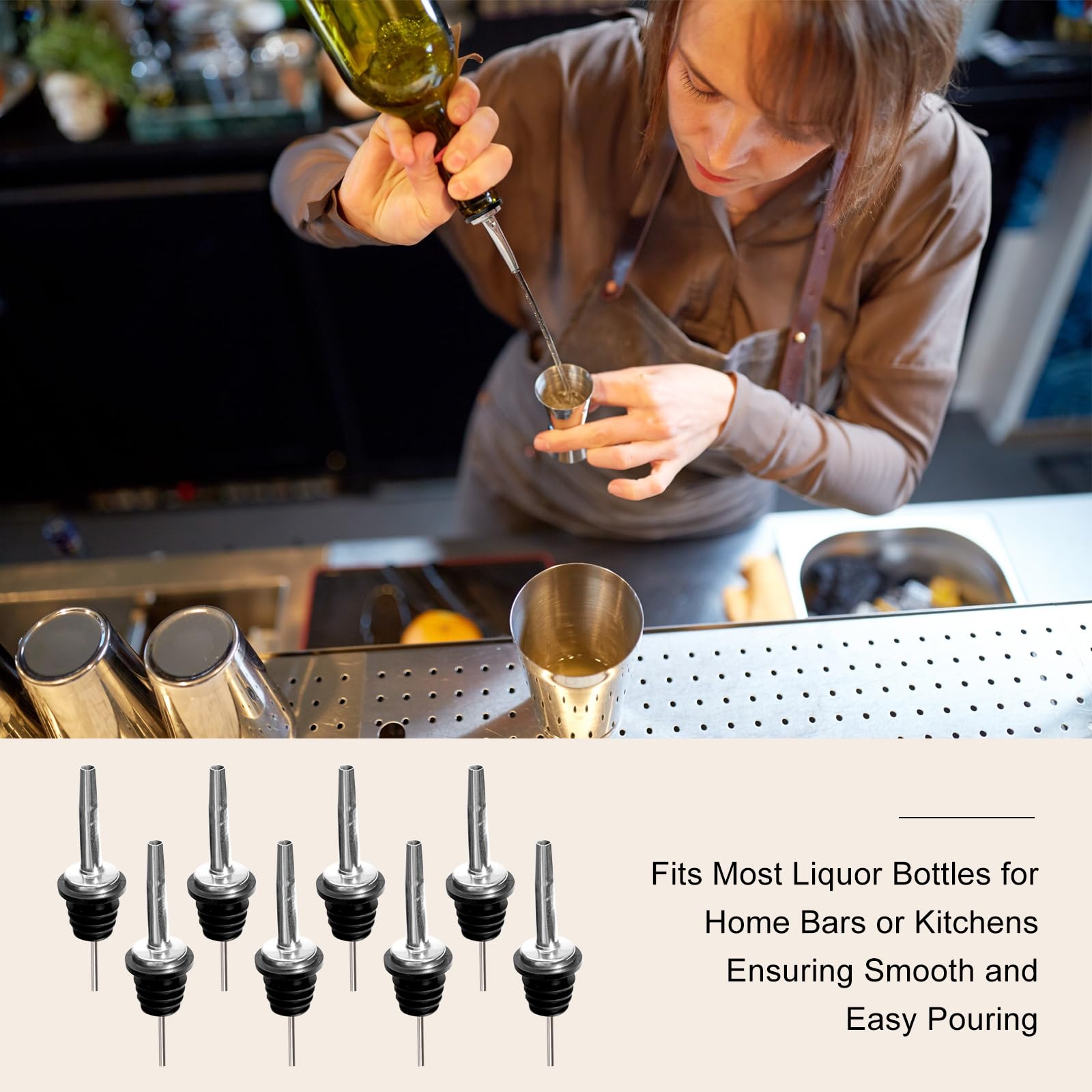 Olutacot tapered pour spouts for smooth pours