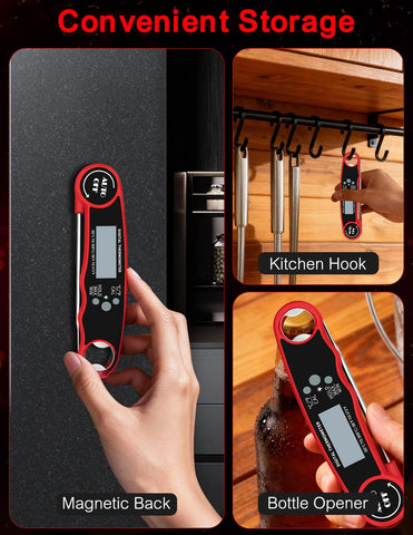 Olwaiy thermometer probe cleans easily under running water.