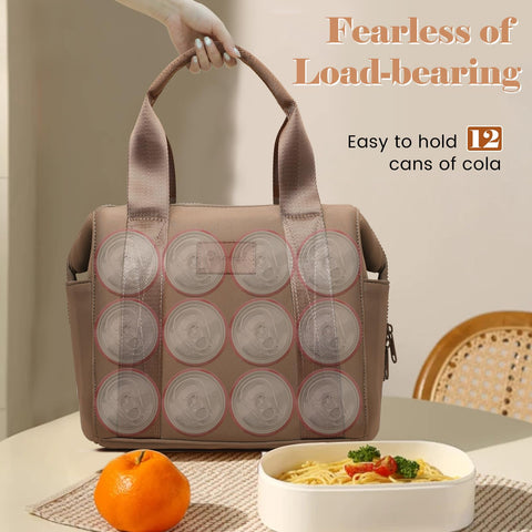 Omanmoli lunch bag with multiple pockets for easy organization