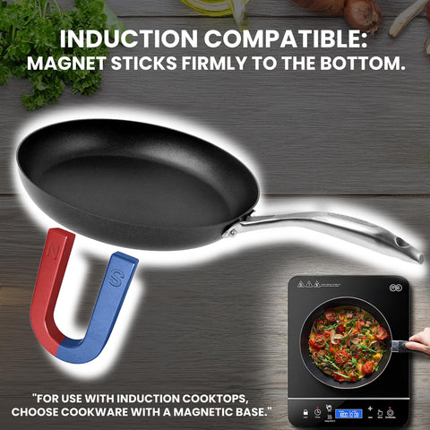 OMEO induction burner LED display helps monitor temperature and power at a glance.